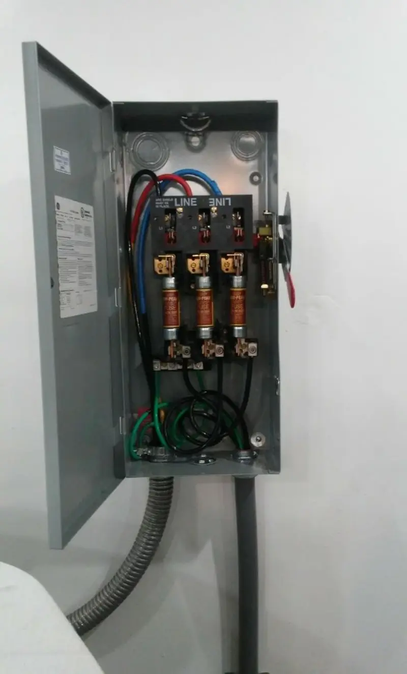 Three-phase disconnect switch installed for Electrical Wiring & Rewiring in Golden Valley